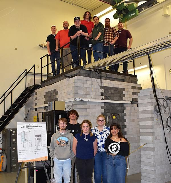 Students who recently received their Nuclear Regulatory Commission Operator license pose for a photo