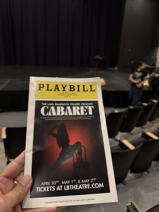 Playbill from Lake Braddock's production of Cabaret