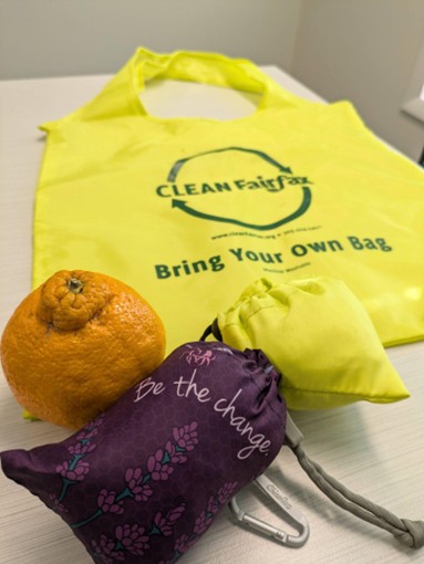 Reusable grocery bag from Clean Fairfax