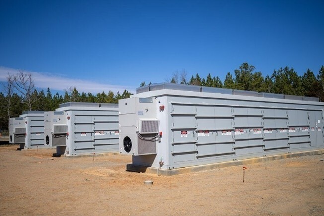 Photo of one portion of a Battery Energy Storage System.