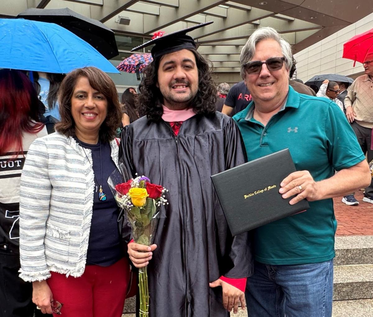 Supervisor Sizemore Heizer and husband Craig celebrate their son Jake's graduation