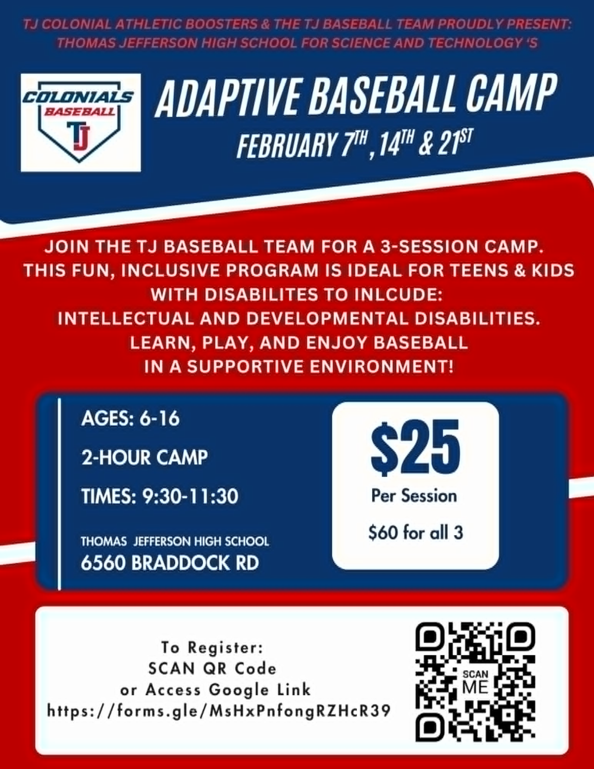 TJHSST Adaptive Baseball Camp