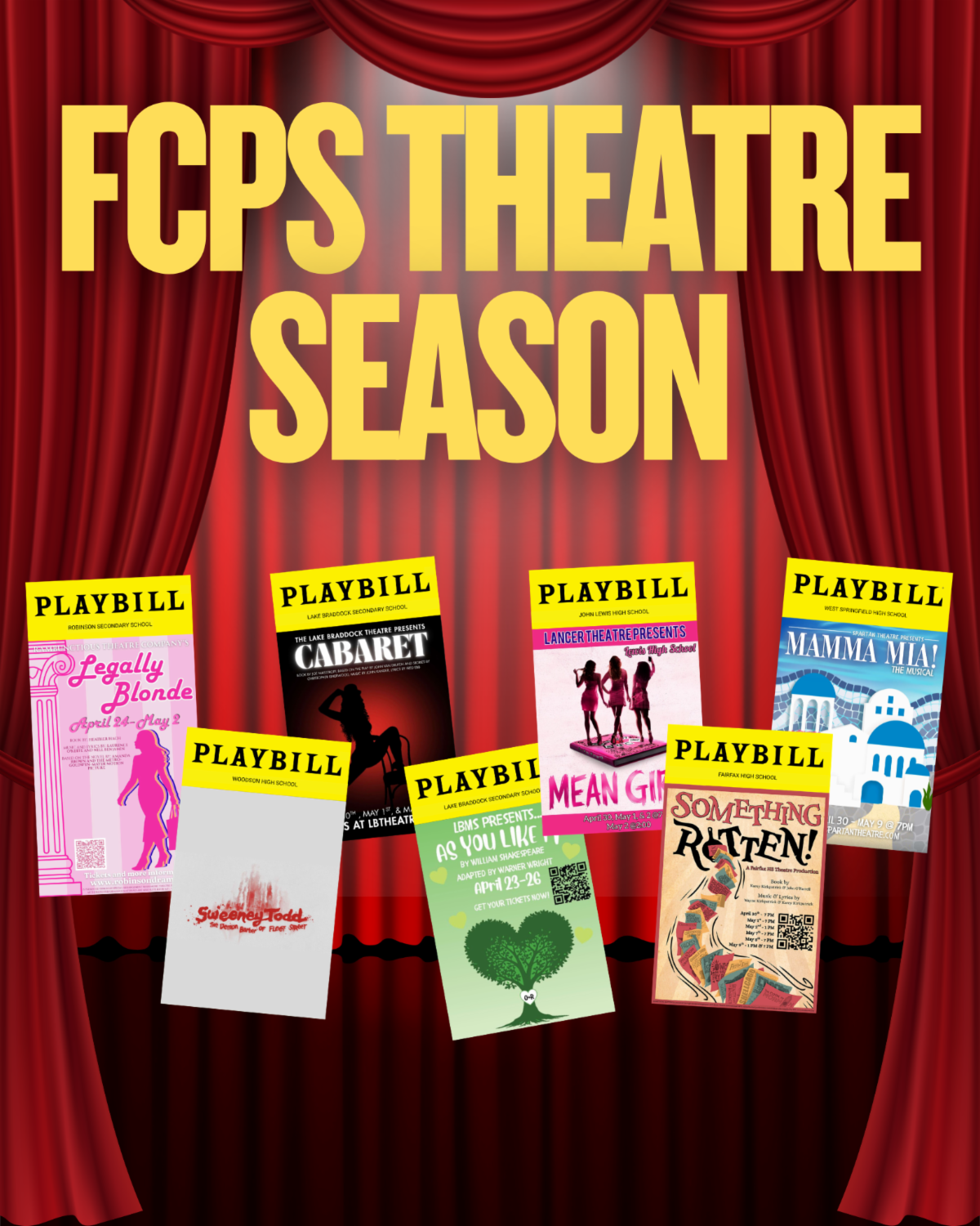 Playbill collection of seven theatre offerings
