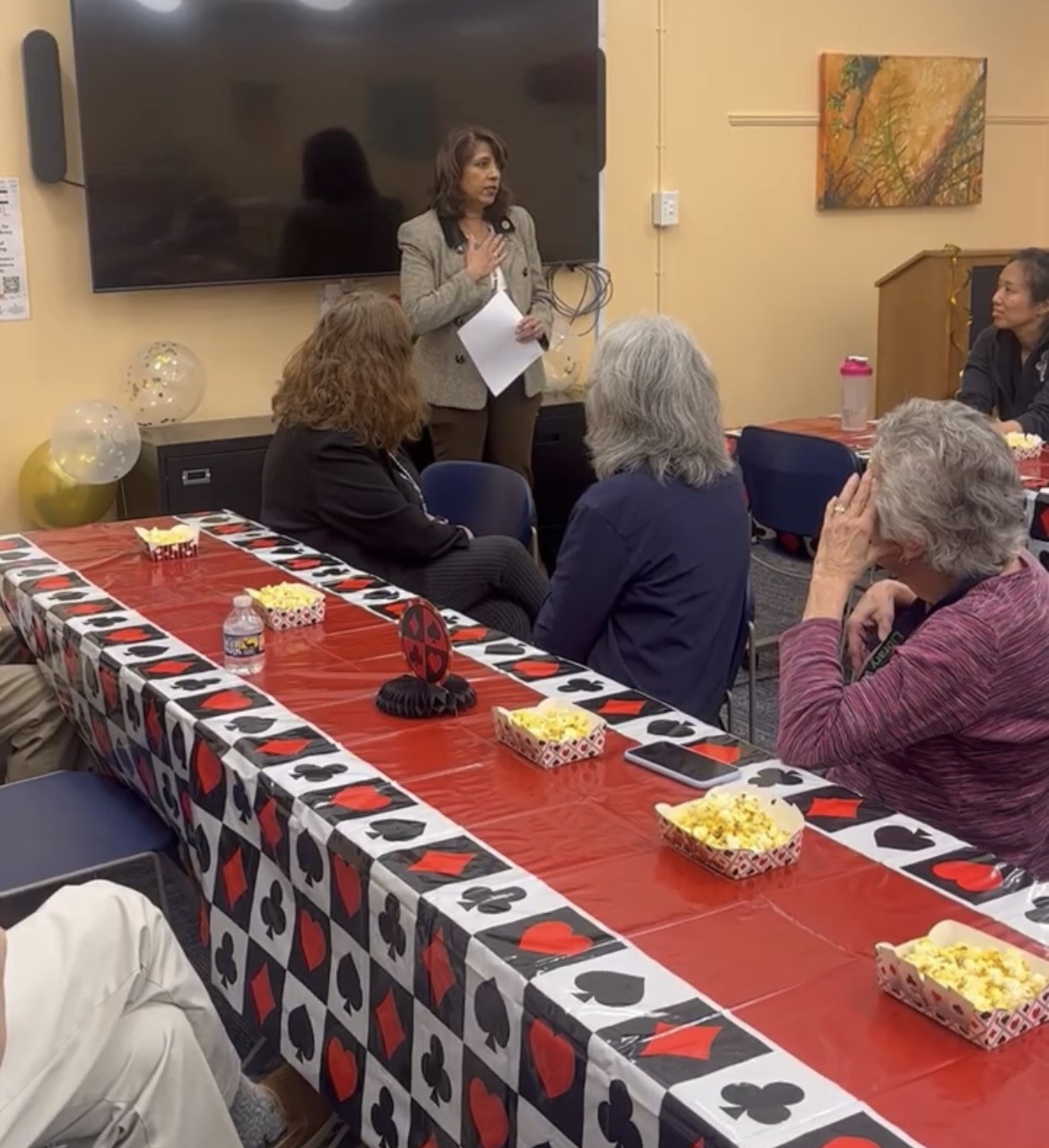 Supervisor Sizemore Heizer at the Kings Park Library Volunteer Appreciation event