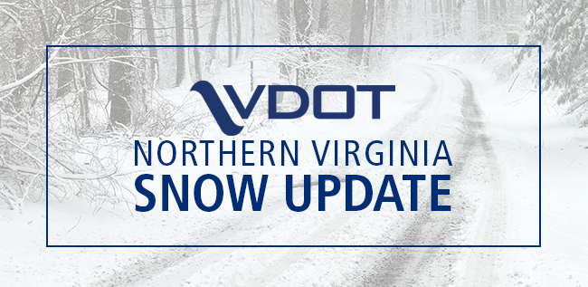 graphic for VDOT Northern VA Snow Update
