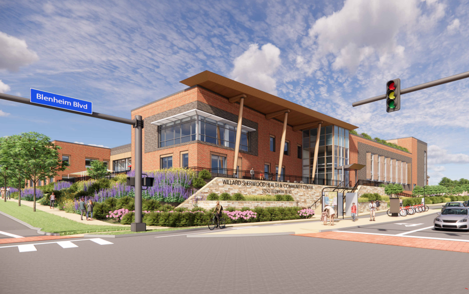 Rendition of the new Willard-Sherwood Health and Community Center