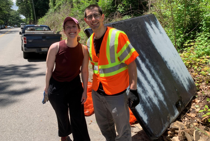 Volunteers at a recent Clean UP event