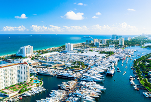 aerial image of Fort Lauderdale International Boat Show