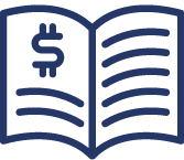 Financial education book icon