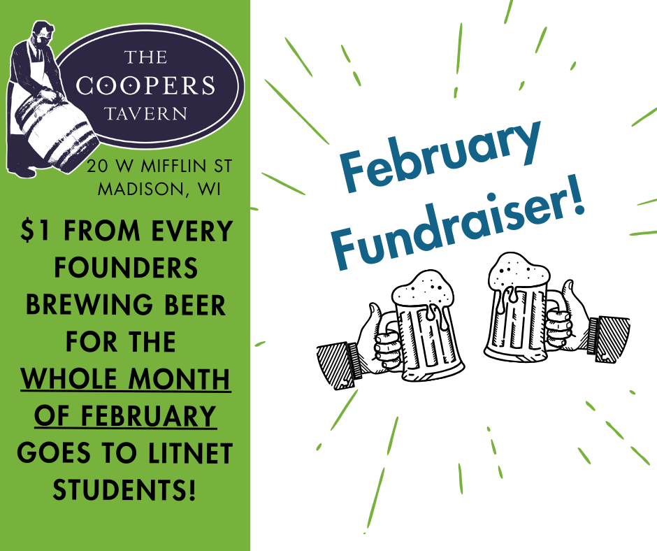 $1 from every founders brewing beer at The Coopers Tavern for the  whole month of February goes to Litnet students!