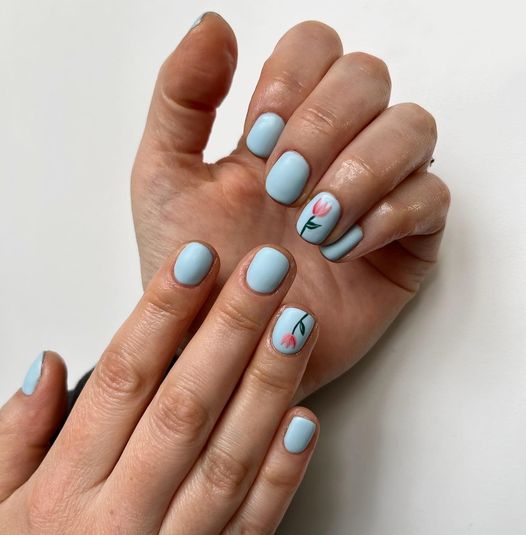 Hands with manicured nails