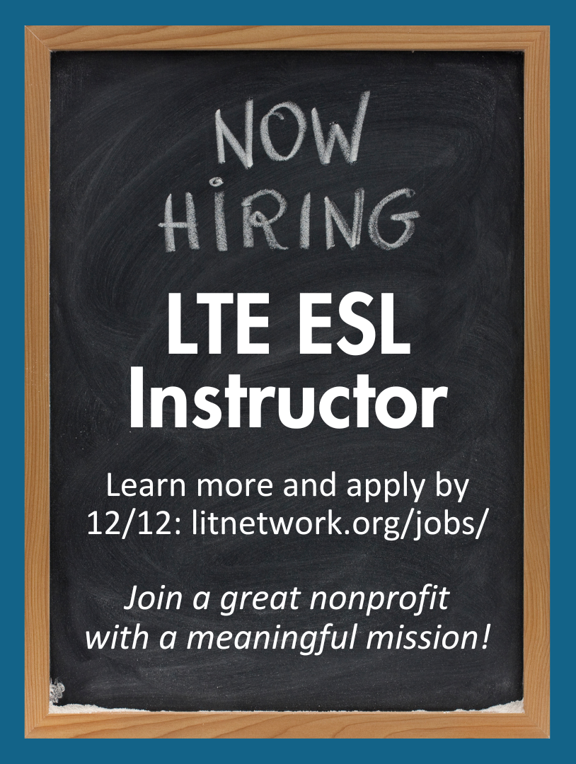 Now hiring LTE ESL instructors