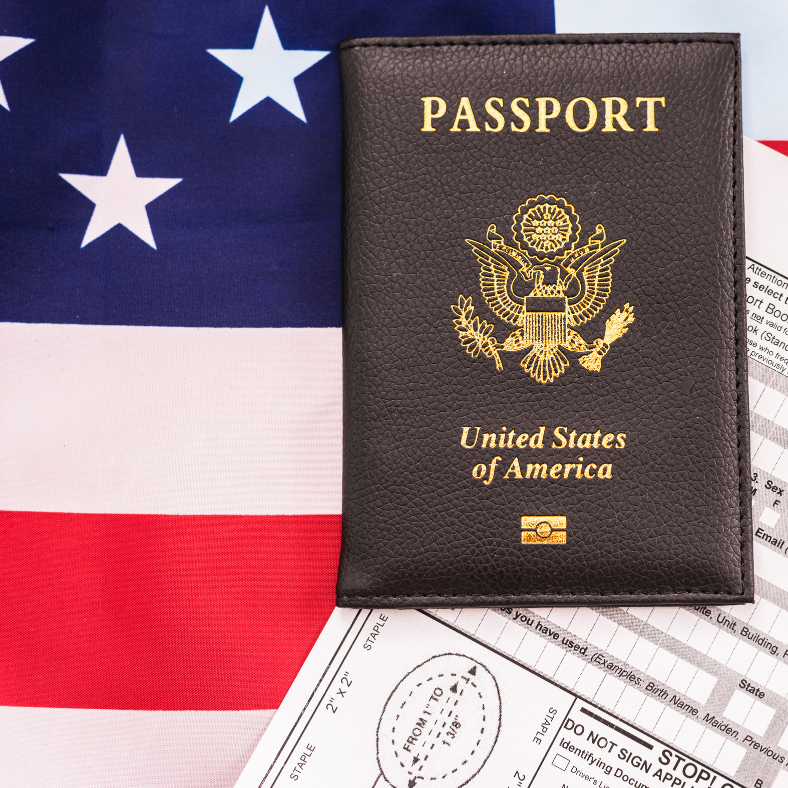 Flag and passport
