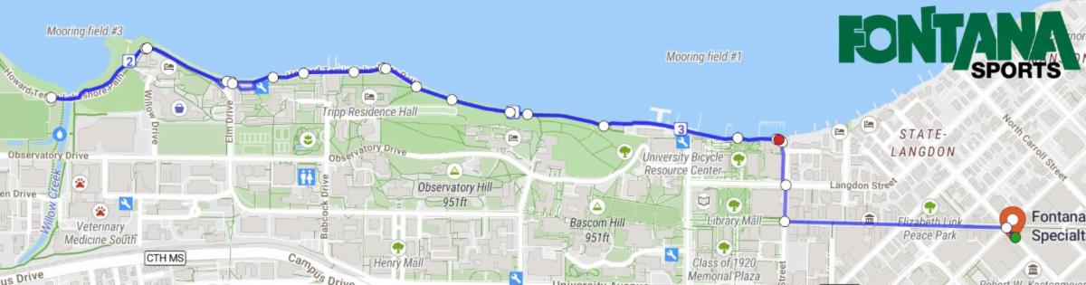 Fontana 5K route