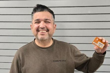 Student with library card