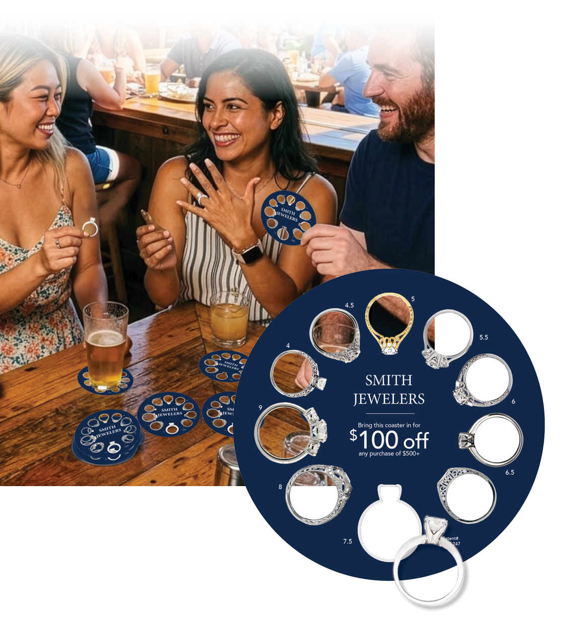 Ring Size Coasters