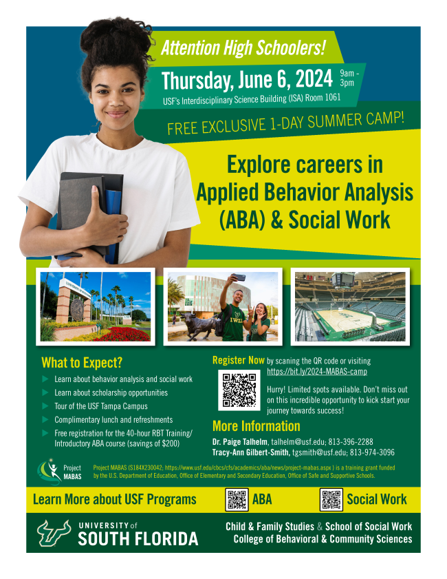 Free summer camp - Explore careers in Applied Behavior Analysis (ABA) & Social Work