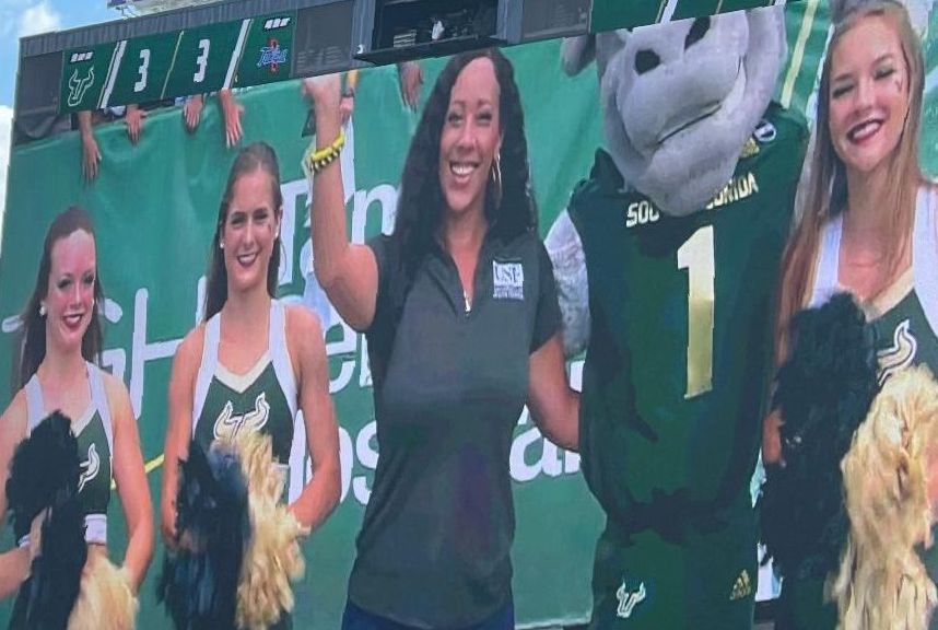 Dr. Kyaien Conner at the USF football game