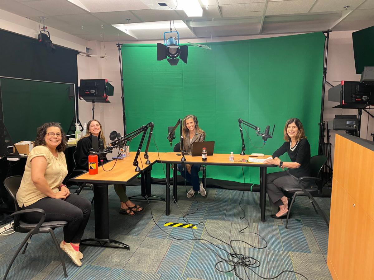 Fox in College of Public Health Activist Lab podcast studio