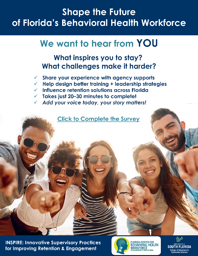 Shape the future of Florida's behavioral health workforce flyer