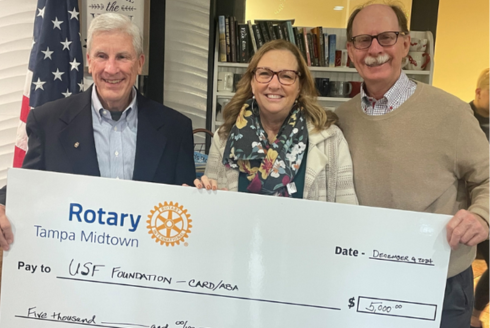 Rotary members present check