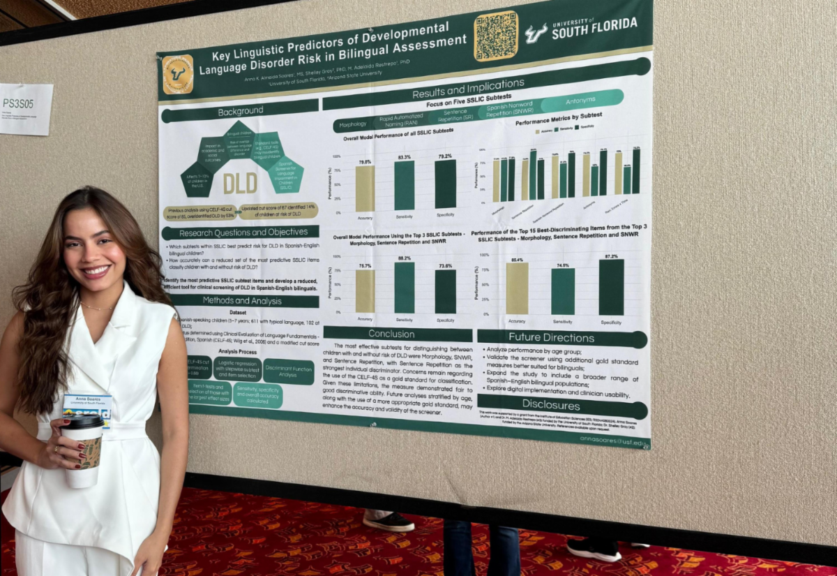 Anna Soares with her poster presentation