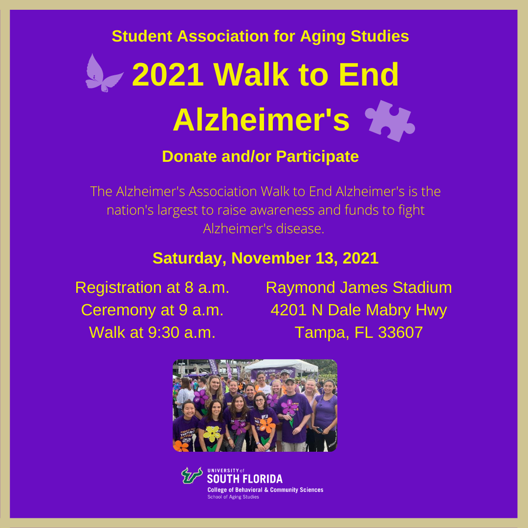 SAAS Walk to End Alzheimer's 2021 Flyer