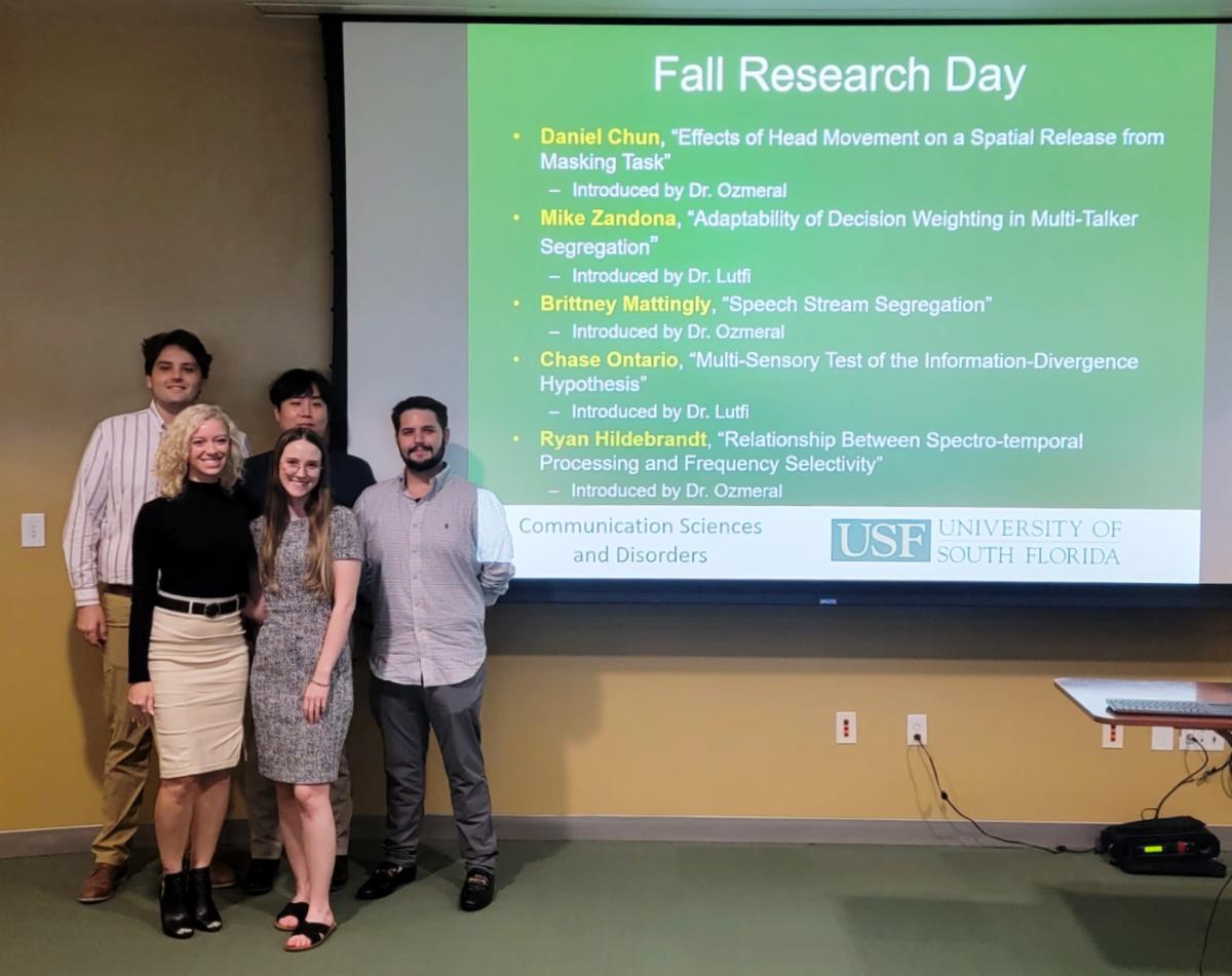 Fall 2023 Research Day Audiology students