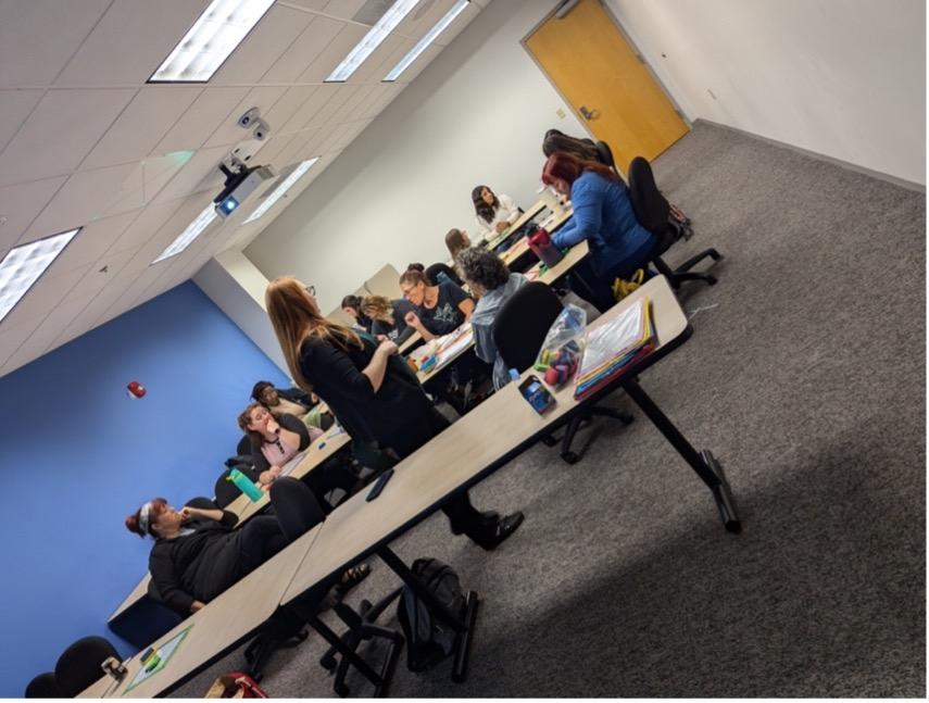 Students and speaker in classroom
