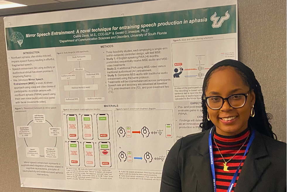 Celine Davis with her poster presentation