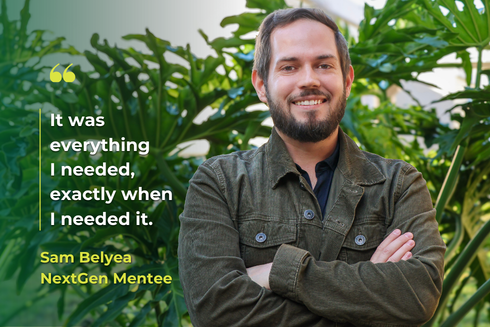 <img src="Sam Belyea with his quote It was everything I needed exactly when I needed it