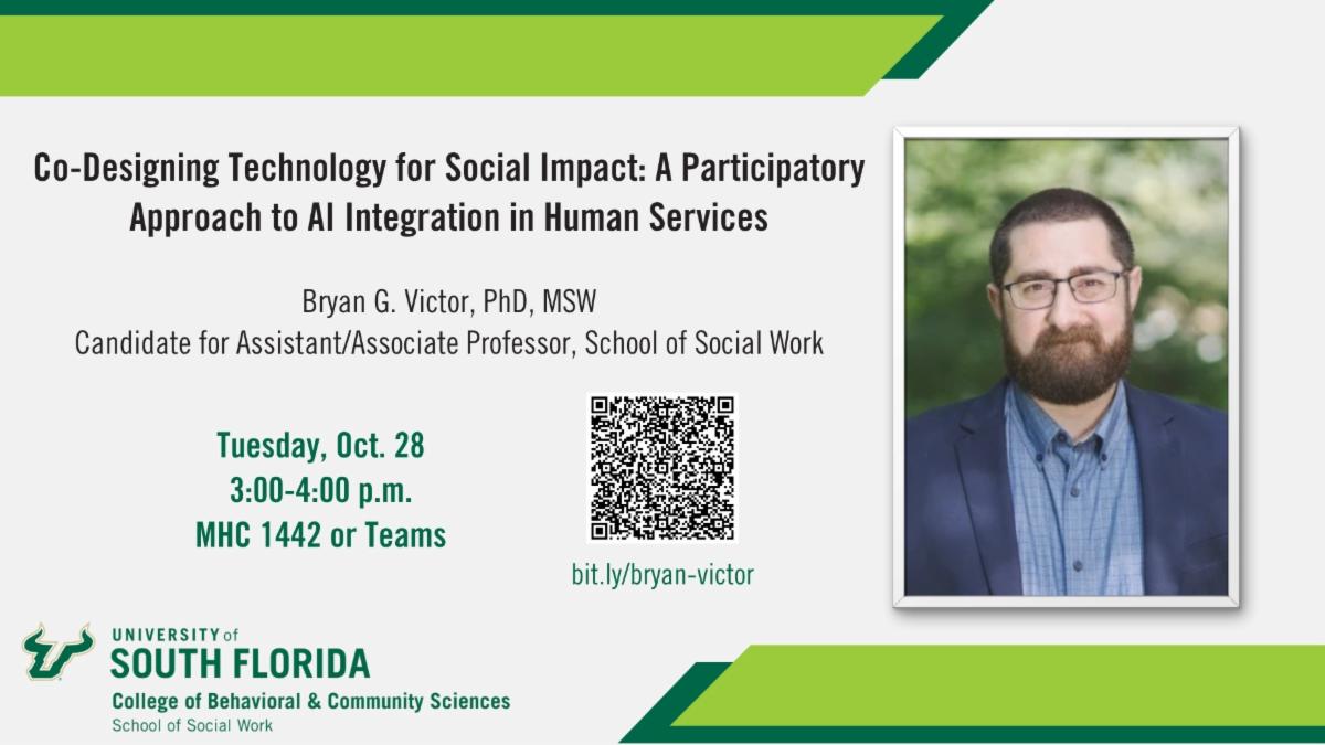 Bryan G. Victor Job Talk graphic