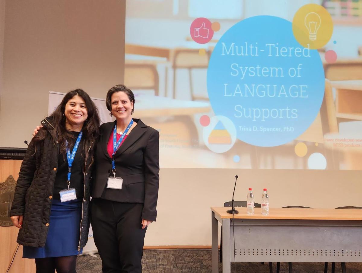 Trina D. Spencer speaks in Chile