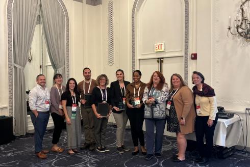 Celine Davis with fellow attendees and awardees