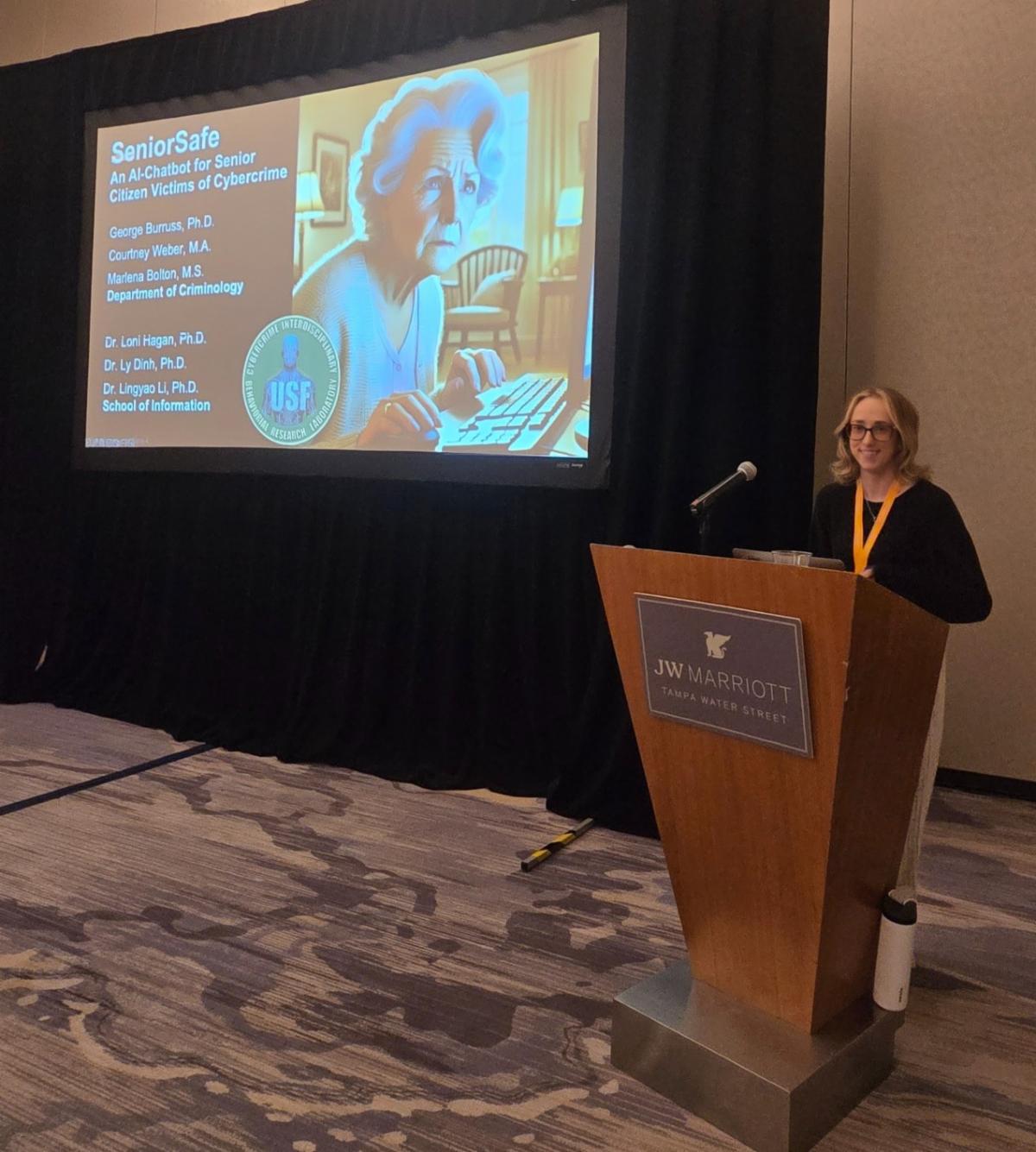 Student presents at conference