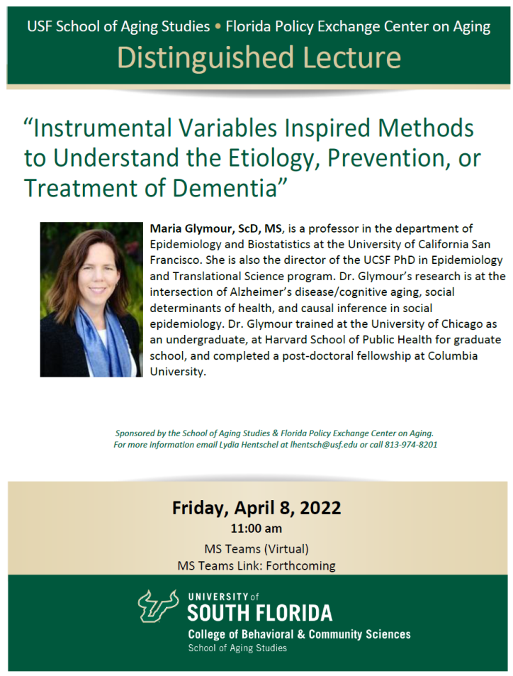 Aging Studies Distinguished Lecture