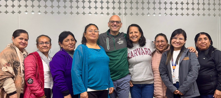 Jerome Galea, with community health workers in Lima, Peru