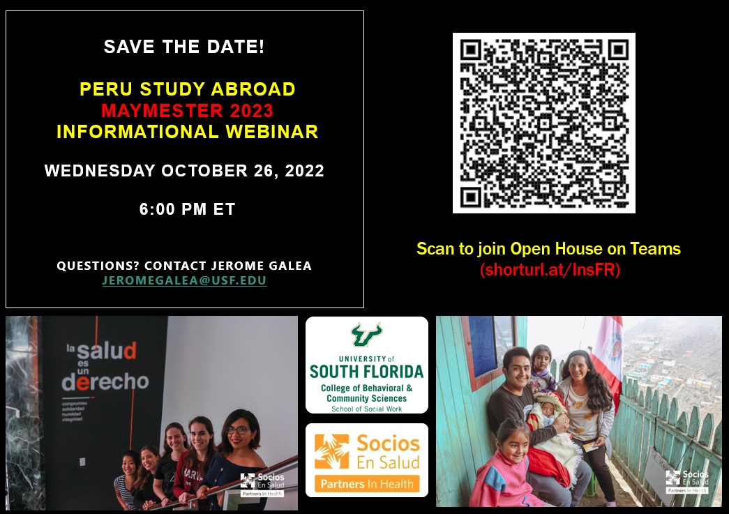 Peru Study Abroad Maymester 2023 Informational Webinar