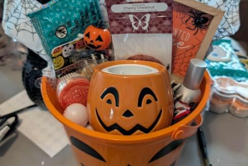 A Boo Basket with self-care items 