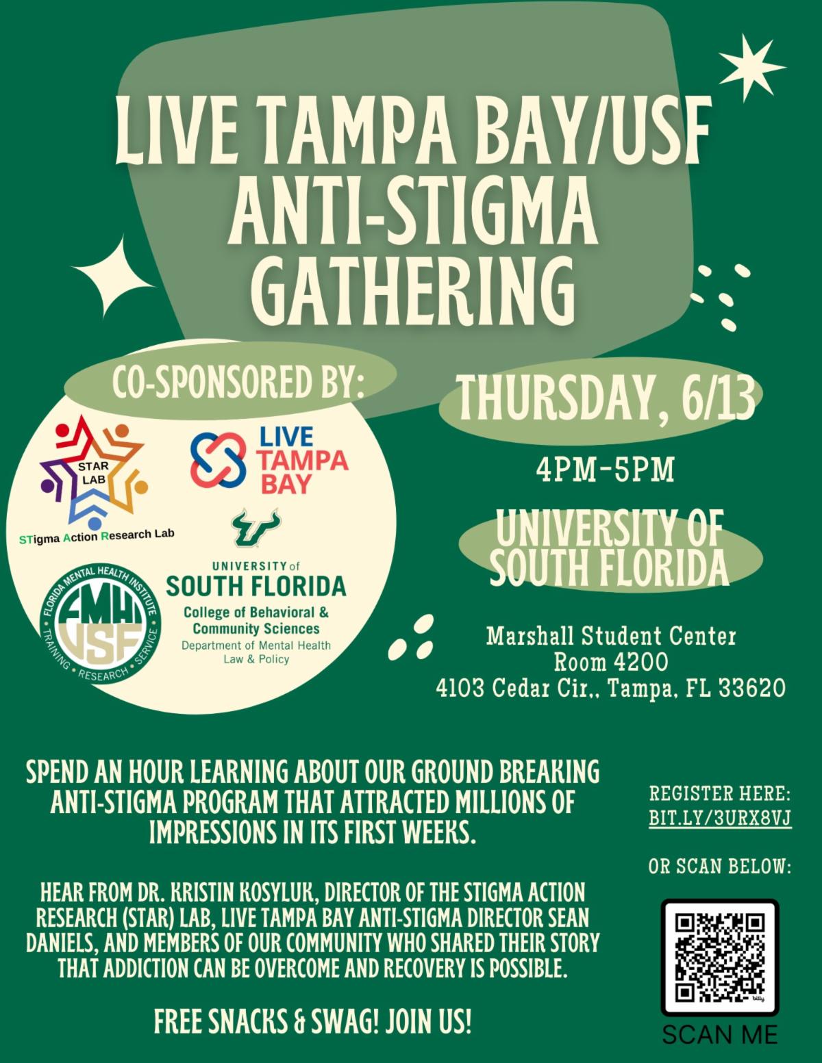 Live Tampa Bay/USF Anti-Stigma Gathering