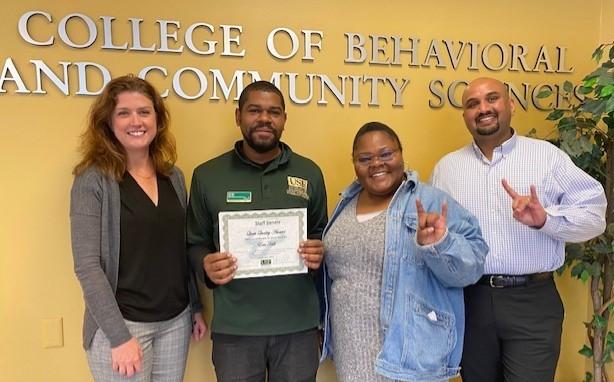 Eric Hill receives the Staff Senate Quiet Quality Award