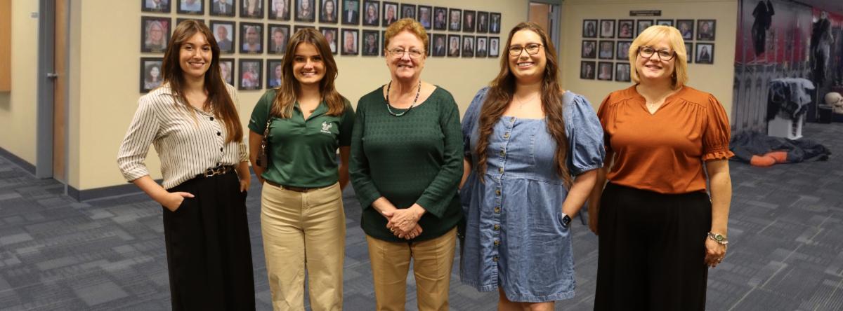 Amy Polansky, Britlee Yant, Julie Serovich, Emma Devine and Maribridget Butler