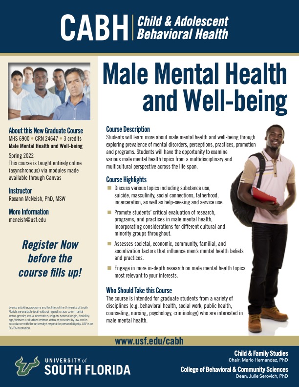 2021 Male Mental Health and Well-being Course Flyer