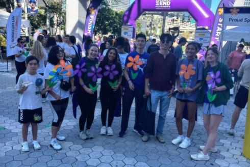 Faculty students and staff at the Annual Walk to End Alzheimer's