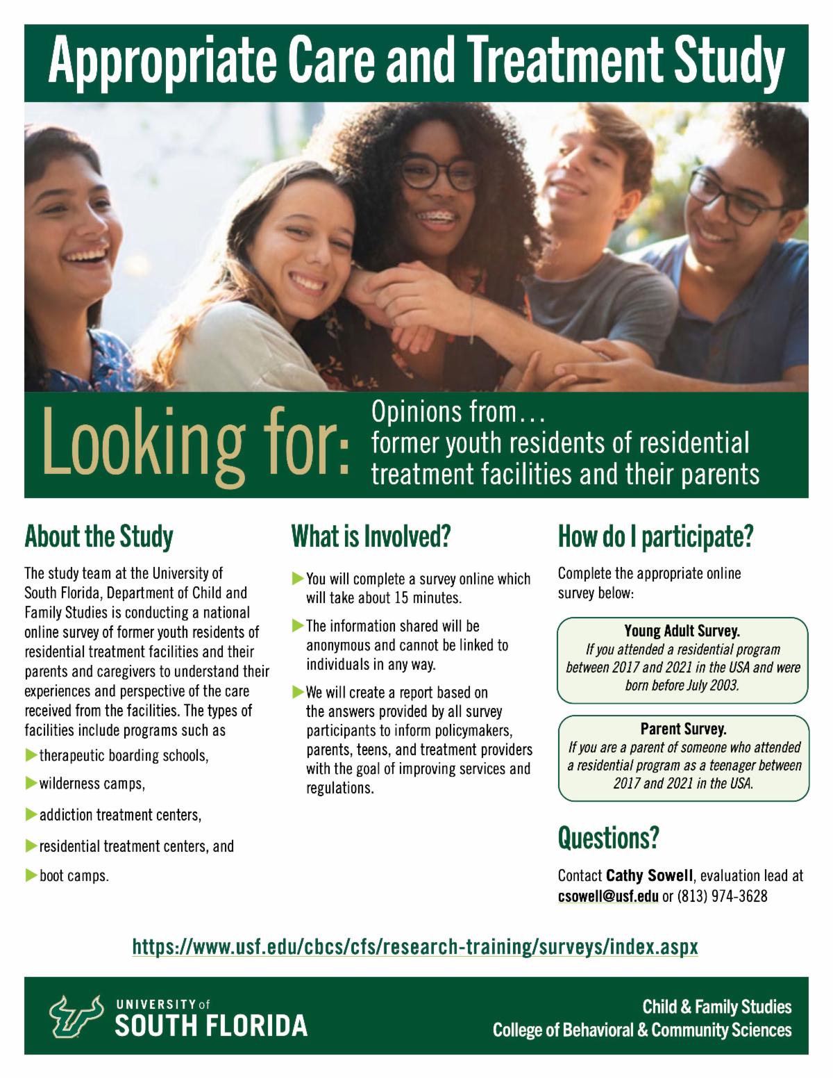 Residential Care Treatment Survey