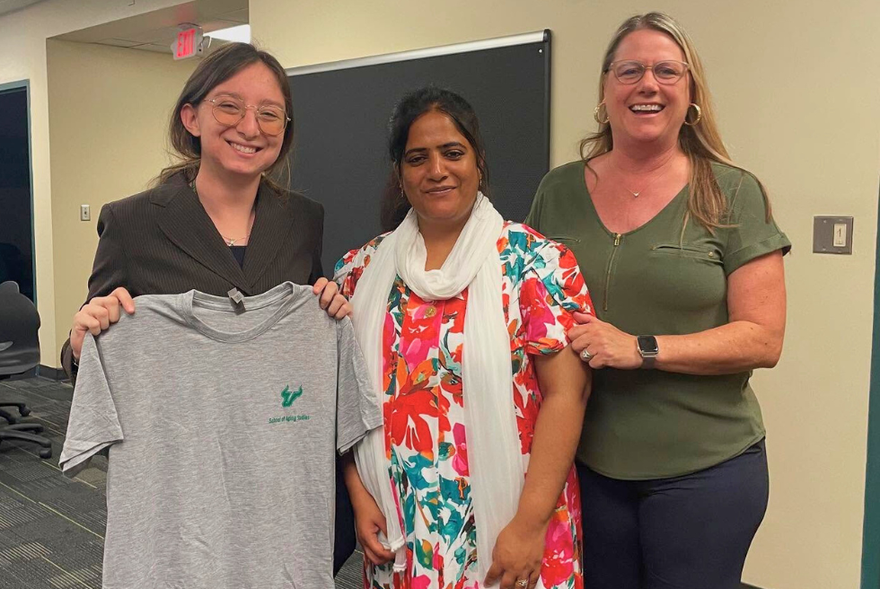 Faculty and students at Careers in Aging event 