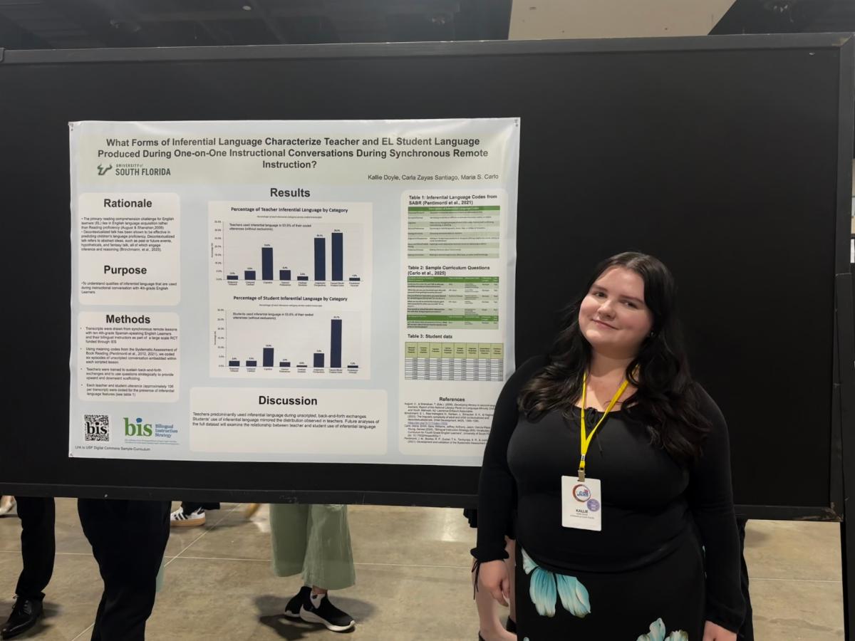 Kallie Doyle with her poster presentation
