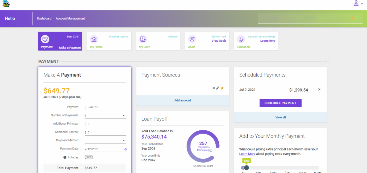 State Home Mortgage New Servicing Digital Portal