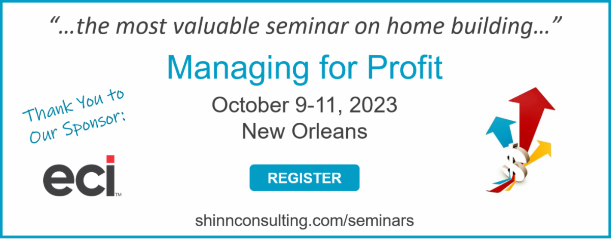 Ad for Managing for Profit seminar Oct 2023