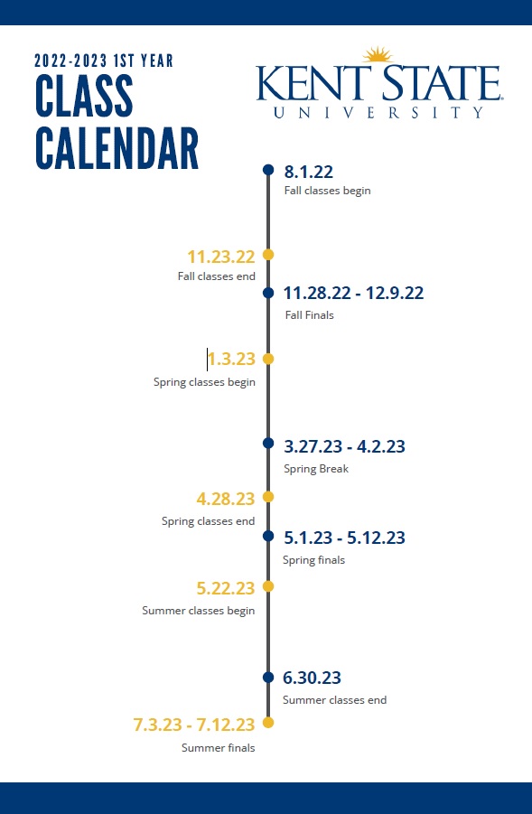 Kent State University Sumbard Academic Calendar 2025 26